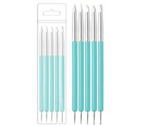 5 Pcs Silicone Clay Sculpting Tools,Modeling Dotting Tool & Pottery Craft use for DIY Handicraft, Handmade Ceramic Works,Silicone Brush, Sculpture Pottery, Nail Art