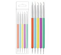 5 Pcs Silicone Clay Sculpting Tools,Modeling Dotting Tool & Pottery Craft use for DIY Handicraft, Handmade Ceramic Works,Silicone Brush, Sculpture Pottery, Nail Art