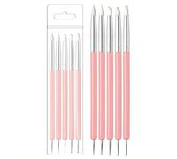 5 Pcs Silicone Clay Sculpting Tools,Modeling Dotting Tool & Pottery Craft use for DIY Handicraft, Handmade Ceramic Works,Silicone Brush, Sculpture Pottery, Nail Art