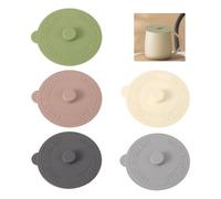 5 PCS Silicone Lids for Cups, 3.9in/10cm Universal Cup Covers Drink Protectors, Reusable Airtight Food Covers Anti-Dust Drink Covers for Home Office Outdoors Mugs Coffee Wine Glasses Tea Cups