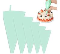 5 Pcs Silicone Piping Bag,Large Piping Bags Reusable for Frosting,Hanging Icing Bag for DIY Cake Decorating Tool Cookies Cupcakes Biscuits Dessert Sweets,
