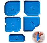 5 Pcs Silicone Seam Tool,Durable Sealant Finishing Tool Set,Reusable Sealant Smoothing Caulking Tools,Silicone Smoothing Tools for Kitchen Bathroom Floor Ceramic Grout Finishing Sealing (Blue)