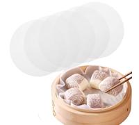 5 PCS Silicone Steamer Mat Non-Stick Mats for Dumplings Buns Cooking Dim Sum 20cm Bamboo Steamer Mat for Home Kitchen Cooking Reusable Steamer Liners Round Mesh Pads