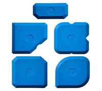 5 Pcs Silicone Tool,Cramer The Silicone Smoothing Sealant Caulking Block Sealant Finishing Profiling Seam Tools Kit for Mastic, Durable and Reusable for Caulking Sealing Projects Smoothing Set,Blue