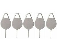 5 Pcs Silvery Universal Card Needle, Sim Card Tray Opening Removal Tool, Eject Pin Tool Replacement, Cell Phone SIM Card Tools and Accessories