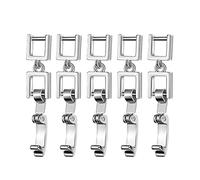 5 Pcs Simple Necklace Bracelet Extenders Alloy Extension Fold Over Clasp for Bracelet Necklace and Jewelry Making Bracelet Necklace Extender