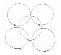 5 Pcs Single Acoustic Guitars Strings Top 1st E Plain Steel .012 Gauge Replacement, for Broken Strings Repair Silvery