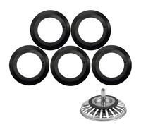 5 Pcs Sink Plug Rubber Seal,for Franke O-Rings Washers Spacer Gasket Pop Up Basin Sink Waste Fitting,for Basket Strainer 78 79 80 82 83mm Kitchen Drain Sealing Universal Replacement Accessories(Black)