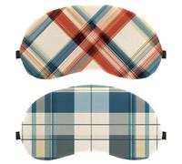 5 PCS Sleep Mask, Eye Mask for Men Women, Classical Grid Pattern No Pressure Night Eye Cover, Breathable Sleeping Eye Mask, Light Blocking