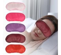 5 Pcs Sleep Mask, Eye Masks for Sleep, with Nose Pad and Elastic Strap for Blind Folds, for Adult Play, Travel Eye Mask, Sleeping, Team Building (Berry Collection, Medium(3.35 x 7.28inch))