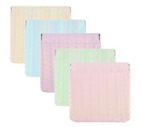 5 Pcs Small Makeup Bag for Purse Waterproof PU Leather Cosmetic Bag Portable Pocket Multifunctional Mini Makeup Bag Set for Women Makeup, Purple + Green + Yellow, Waterproof