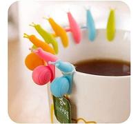 5 PCS Snail Shape Silicone Tea Bag Holder Cup Snail Shaped Candy Silicone Tea Infuser Strainer Clip Gift Set Nice Design