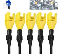 5 PCS Snap on Funnel, Retractable Funnel with Flexible Hose for Automotive Use, Multi-functional Universal Oil Change Funnels for Most Vehicles and Motorcycles, Car Accessories(Yellow)