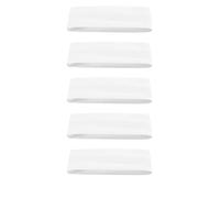 5 Pcs Soft Fashion Elastic Hair Bands, 6cm Wide Unisex Headbands Breathable Hair Band for Sweat-Wicking for Makeup, Yoga, Running, Sports (White)