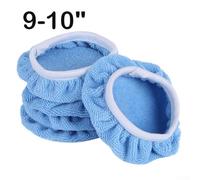 5 Pcs Soft Microfiber Car Polisher Bonnet Set for 5-10 Inch Buffing Pads, Waxing and Polishing Covers, Fit Elastic Band Design(5PCS 5-6 INCHES)