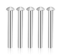 5 Pcs Solid Round Head Aluminum Rivets, Countersunk Fasteners Solid Rivets for Shovel Handle Garden Spade Handle Garden Shovel Spades for Gardening Garden Fork Handle Replacement (50 X 6 mm)