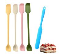 5 Pcs Spatula Silicone, Heat Resistant Silicone Spatulas for Cooking, Rubber Spatula Set Non Stick Dual Sided Multifunctional Scraper Long Spoon, Kitchen Utensils for Baking Cooking and Mixing