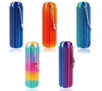 5 Pcs Spiky Pain Fidget Keychain - for Pain Stimming & Anxiety Relief, 3D Printed Sensory Fidget Toy for Adults & Teens, Focus Gadget for Stress, Novelty Gift Idea