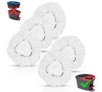 5 Pcs Spin Mop Scrub Brush Head Compatible with Vileda EasyWring 1-Tank System,Ocedar Mop Scrub Brush Floor Cleaning for Bathroom, Kitchen, Tub and Tile, NOT Fit RinseClean (White)