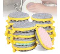 5 Pcs Sponges Washing Up, 2026 Round Double Kitchen Dishwashing Sponge, Multifuctional Kitchen Spong Non Scratch Dish Cloths for Wet and Dry for Cookware Sinks and Tableware Cleaning Tool (15Pcs)