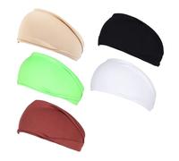 5 Pcs Sports Headbands, Elastic Non Slip Sweat Bands, Moisture Wicking Sweat Bands for Running, Cycling, Basketball (5 Colours)