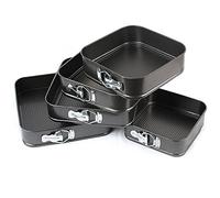 5 Pcs Square Non-Stick Spring Form Cake Pan Bake Tray Tins Parties Wedding Gift Set
