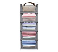 5 PCS Stackable Drawer Sliding Storage Bins for Closet Bathroom Kitchen Bedroom - Grey Set of 5 33 x 42 x 90 cm - Versatile Clothing & Household Storage Solution
