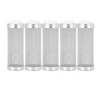 5 pcs Stainless Steel Aquarium Filter Inflow Mesh Basket, Shrimp and Fry Protector for External Canister or Waterfall Filters with Extendable Rubber Collar, 12mm/16mm (12mm inner diameter)