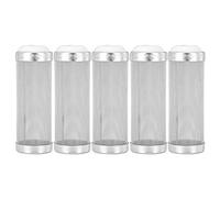 5 pcs Stainless Steel Aquarium Filter Inflow Mesh Basket, Shrimp and Fry Protector for External Canister or Waterfall Filters with Extendable Rubber Collar, 12mm/16mm (16mm inner diameter)