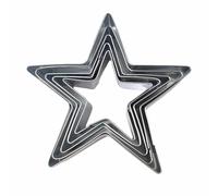 5 Pcs Star Cookie Cutters,Cutter Christmas Baking Pastry Set,Biscuit Cake Kids Gingerbread Mince Small Snowflake Cookies Usable,Shaped Mini Stainless Creative Hexagon Stars,for Christma Foods Shapes