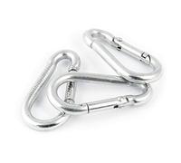 5 pcs Steel Spring snap Hook Carabiner galvanised 7 x 70mm