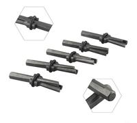 5 Pcs Stone Splitter Wedges Set 5/8 Inch (18mm) Feather Shims for Splitting Rock, Granite, Concrete, High Hardness Steel Hand Tools