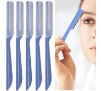5 Pcs Straight Edge Razor,Men's Edgers Trimmer Shaping Tool Eyebrow Shaper,Stainless Steel Eyebrow Razor Blade for Facial Hair Fuzz, Replacement for Travel Grooming Styling.