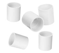 5 Pcs Straight Metric PVC Pipe Fitting, Solvent Weld Plumbing Connectors, PVC Slip Tubing Coupling Adapter for Garden Water Pipe Connection White 32mm