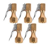 5 Pcs Straight Tire Chuck Copper Air Inflator Compressor Accessory