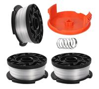 5 PCS Strimmer Spool Set - Replacement Line & Spool Caps Compatible with Black+Decker AF-100, ST5530-GB, GLC3630L20-GB, STC1820PC-GB, BESTA530-GB, BESTA525-GB