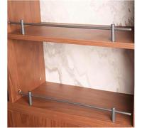 5 Pcs Sturdy Gray Gondola Shelf Wire Fence Guard Rail 16-38 Inch Anti-Fall Shelf Bar for Shoe Rack Bookcase & Retail Shelving - 71cm/28in Length