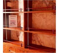 5 Pcs Sturdy Red Gondola Shelf Front Wire Fence Guard Rail 16-38 Inch Anti-Fall Bar for Shoe Rac Bookcases Entryways & Retail Shelving (66cm/26in)