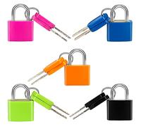 5 Pcs Suitcase Locks with Copper Keys Protect Your Belongings with Febwind's Set of 5 Mini Padlocks Multicolor Durable Locks for Suitcases Backpacks Boxes Cabinet and Laptop Bags