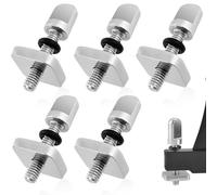 5 PCS Surfboards Fin Screw Sup Fin Screws Longboard Sliding Screw Surf Thumb Plate Replacement Accessories Stainless Steel for Long Board Surfboard Paddle Board Stand Up Paddle Body Board, Silver