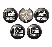 5 Pcs Team Groom Badge Pins Wedding Hen Party Decoration Bachelorette Party Groom To Be Groom Buttons Pins Party Brooch Supplies