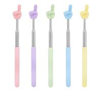 5 PCS Telescopic Teachers Pointers, Extendable Hand Pointer Finger Pointer Stick, Retractable Classroom Pointer for Elementary School Kindergarten Teachers Classroom Presentation Whiteboard Teaching