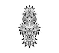 5 pcs tiger herb juice plant tattoo stickers, ink wash, men's and women's arms, backs of hands