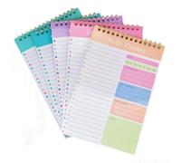 5 Pcs To Do List Notepad, A5 Coiled Undated Daily Task Planner, Productivity Checklist Organizer for Work Study Daily Scheduling