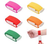 5 Pcs Tourniquets for Nurses,Buckle Adjustable Tourniquets Medical,Reusable Phlebotomy Tourniquets,Available in Red,Green,Yellow,Orange,Bright Pink,Suitable for Home and Outdoor Sports