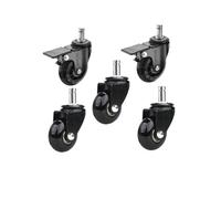 5 Pcs Transparent Office Chair Casters 2/2.5/3 Inch PU Wheels 10mm/11mm Brake Durable & Smooth Rolling Fits Most FurnitureEasy Installation