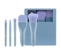 5 Pcs Travel Brush Set Makeup Brushes Set Eyeshadow Full Face Make Up With Storage Case Powder