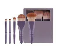 5 Pcs Travel Brush Set Makeup Brushes Set Eyeshadow Full Face Make Up With Storage Case Powder