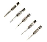 5 Pcs Triangle Head Screwdriver Bits 1/4 Hex Shank Steel Hardened for Electronics Furniture Assembly Precision Instruments