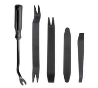 5 Pcs Trim Removal Tools, Pry Tools, Car Pry Tool Kit, Car Panel Door Audio Radio Stereo Removal Tools, Auto Clip Fastener Remover Pry Tool Set, Black